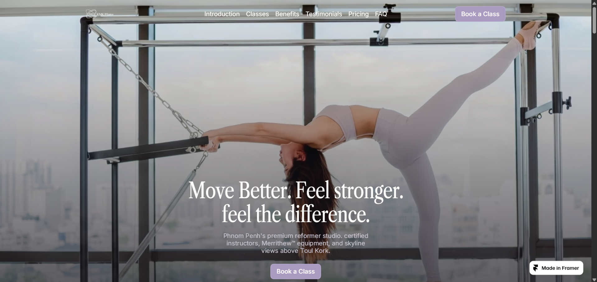 KMK Pilates Fitness Landing Page Concept